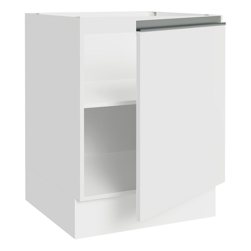 Gabinete Bajo 60 cm 1 Puerta Sin Encimera Blanco Glamy Madesa