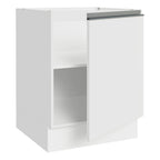 Gabinete Bajo 60 cm 1 Puerta Sin Encimera Blanco Glamy Madesa