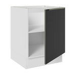 Gabinete Bajo 60 cm 1 Puerta Sin Encimera Blanco/Negro Lux Madesa