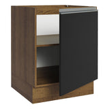 Gabinete de Cocina 60 x 60 cm 1 Puerta (Sin Encimera) Marrón/Negro Glamy