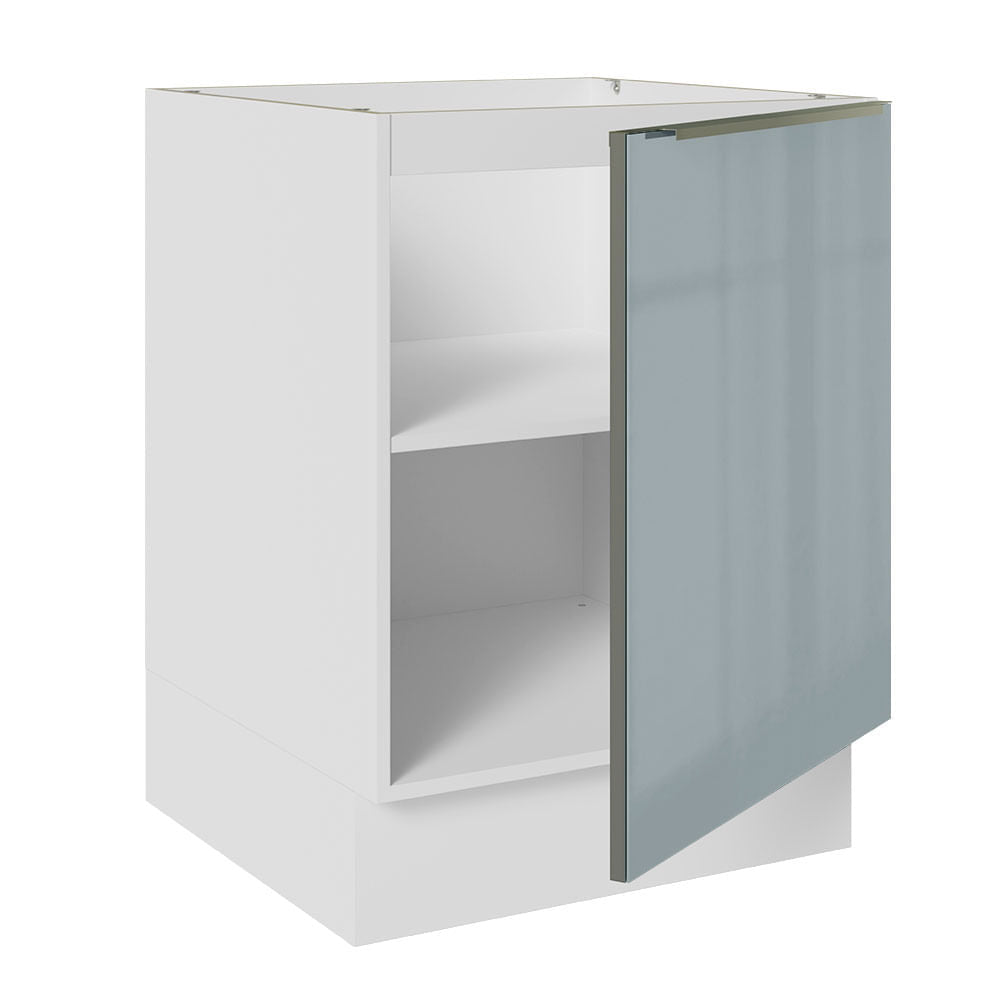 Gabinete Bajo 60 cm 1 Puerta Sin Encimera Blanco/Gris Lux Madesa