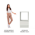 Gabinete Bajo para Horno 60 cm 1 Puerta Sin Encimera Blanco Glamy Madesa