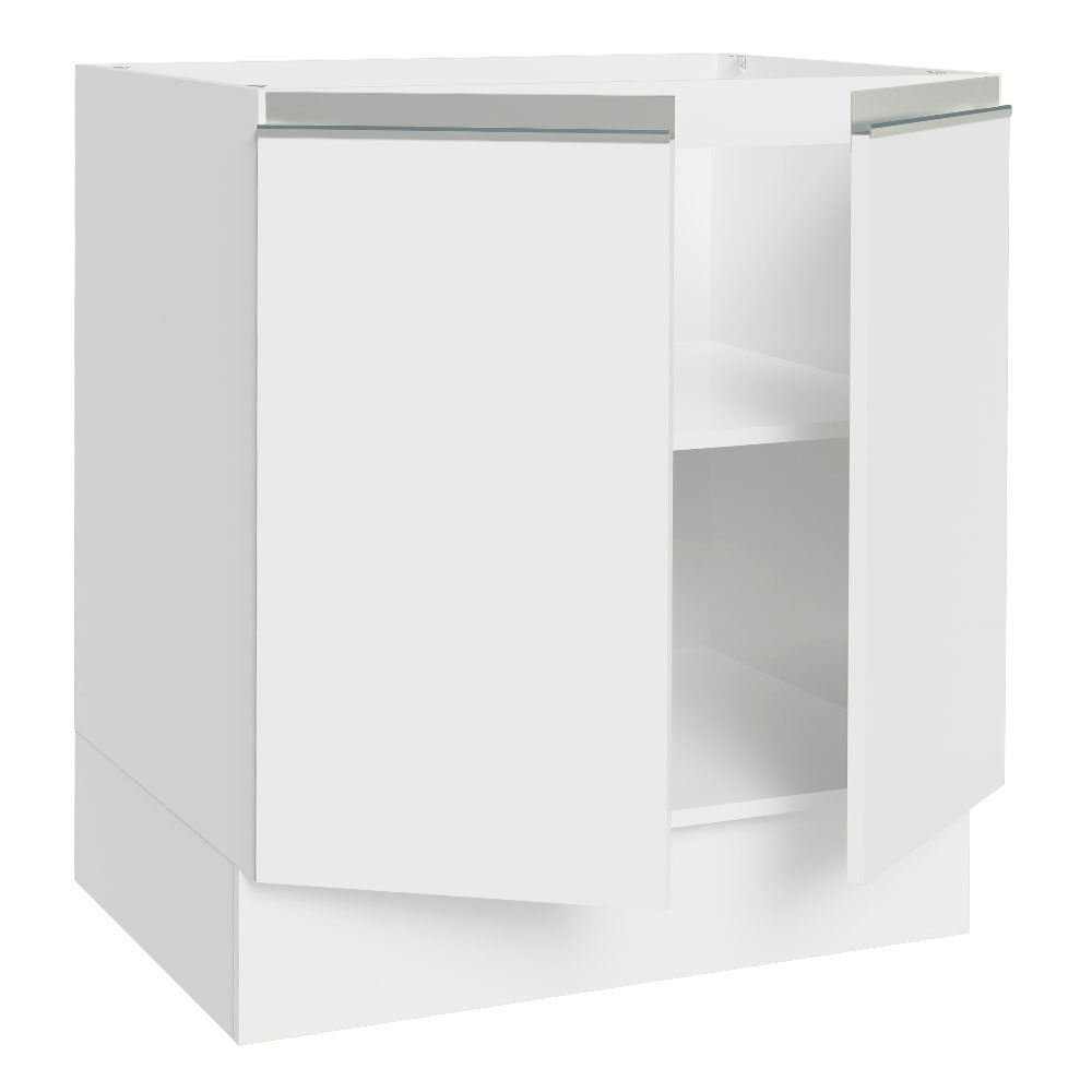 Gabinete Bajo 70 cm 2 Puertas Sin Encimera Blanco Glamy Madesa