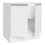 Gabinete Bajo 70 cm 2 Puertas Sin Encimera Blanco Glamy Madesa