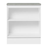 Gabinete Bajo 70 x 60 cm 2 Puertas (Con Encimera) Blanco/Gris Agata