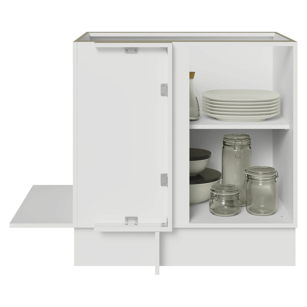 Gabinete Bajo Esquinero 80 cm 1 Puerta Sin Encimera Blanco Stella Madesa