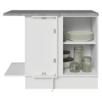 Gabinete Bajo Esquinero 102 cm 1 Puerta Blanco Stella Madesa