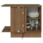 Gabinete Bajo Esquinero 102 cm 1 Puerta Marrón/Blanco Stella Madesa