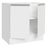 Gabinete Bajo 80 x 60 cm 2 Puertas (Sin Encimera) Glamy Blanco