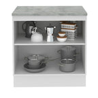 Gabinete Bajo 80 cm 2 Puertas Blanco Stella Madesa