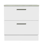 Gabinete Bajo 80 cm 2 Cajones Blanco Agata Madesa
