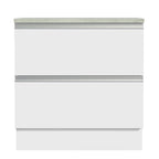 Gabinete Bajo 80 cm 2 Cajones Blanco Glamy Madesa