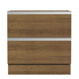 Gabinete Bajo 80 x 60 cm 2 Cajones (Sin Encimera) Glamy Marrón