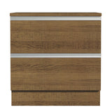 Gabinete Bajo 80 x 60 cm 2 Cajones (Con Encimera) Glamy Marrón