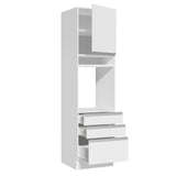 Mueble de Cocina para Horno Glamy 60 x 60 cm 1 Puerta y 3 Cajones Blanco