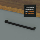 Gabinete Bajo para Fregadero 120 cm 1 Puerta y 2 Cajones (Sin Encimera ni Fregadero) Agata Marrón/Gris