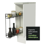 Gabinete Especiero para Cocina 20cm Blanco (Con Encimera) Glamy y Agata
