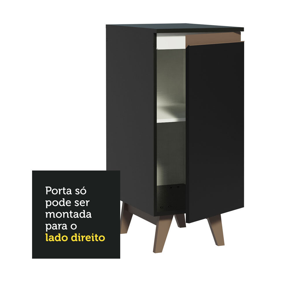 Gabinete Bajo Reims 35 cm 1 Puerta Negro