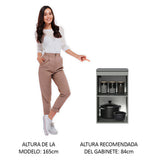 Gabinete Bajo 40 cm 1 Puerta Sin Patas Nice Gris