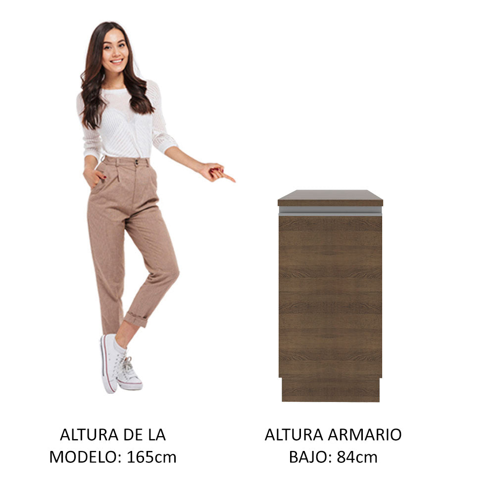 Gabinete Bajo 40 cm 1 Puerta Marrón Glamy Madesa