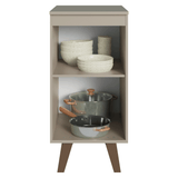 Gabinete Bajo 40 cm 1 Puerta Con Patas Nice Crema
