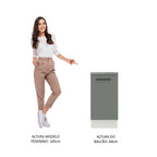 Gabinete Bajo 40 cm 1 Puerta Blanco/Gris Agata Madesa