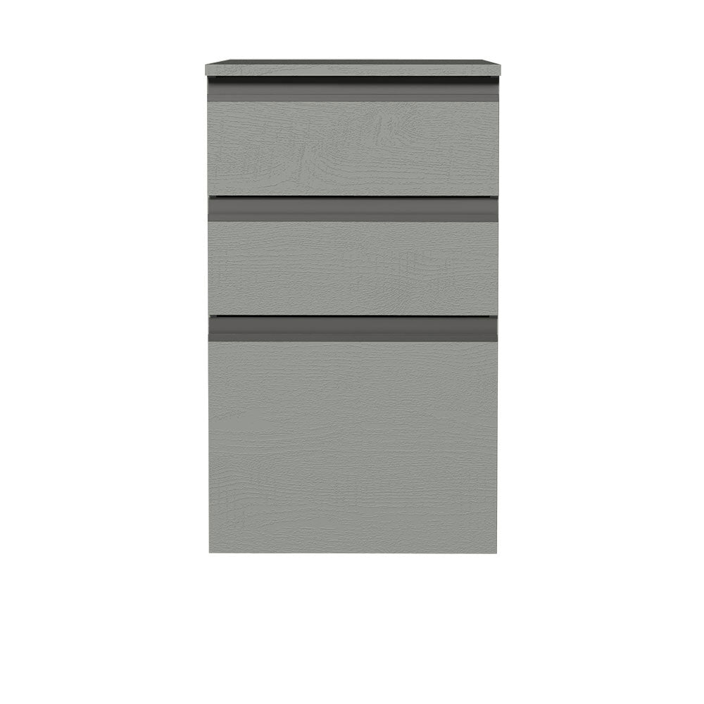 Gabinete Bajo 40 cm 3 Cajones Gris Nice Madesa