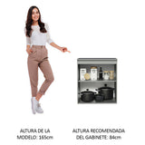 Gabinete Bajo 60 cm 1 Puerta Sin Patas Nice Gris