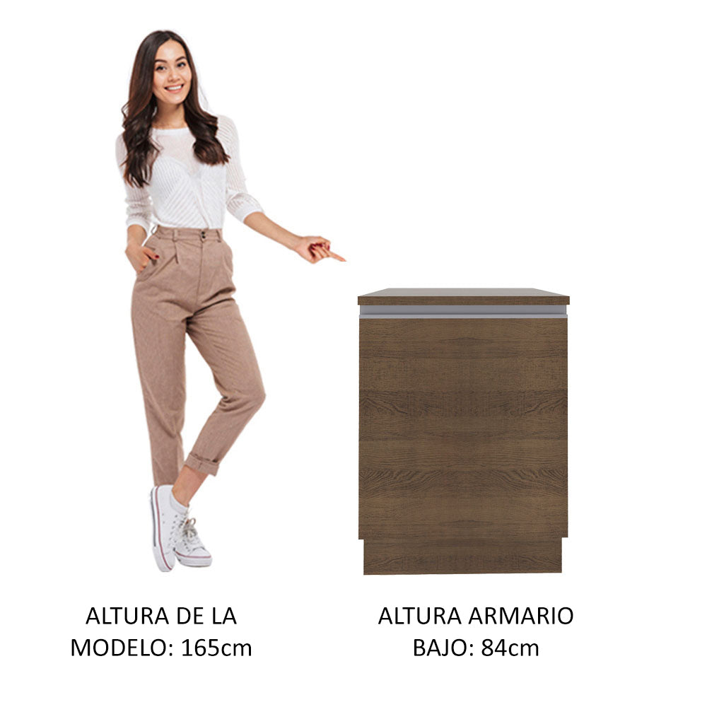 Gabinete Bajo 60 cm 1 Puerta Marrón Glamy Madesa