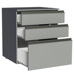 Gabinete Bajo 60 cm 3 Cajones Gris Nice Madesa