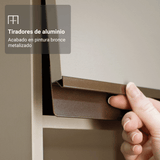 Gabinete Bajo 60 cm 3 Cajones Sin Patas Nice Crema