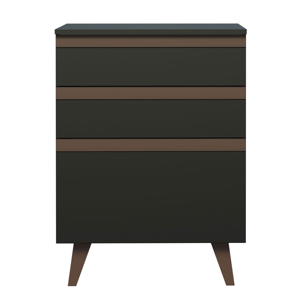 Gabinete Bajo 60 cm 3 Cajones Negro Reims Madesa