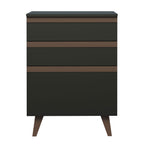 Gabinete Bajo 60 cm 3 Cajones Negro Reims Madesa