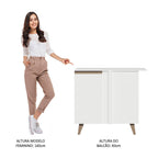 Gabinete Bajo Esquinero 90 cm 1 Puerta Blanco Reims Madesa