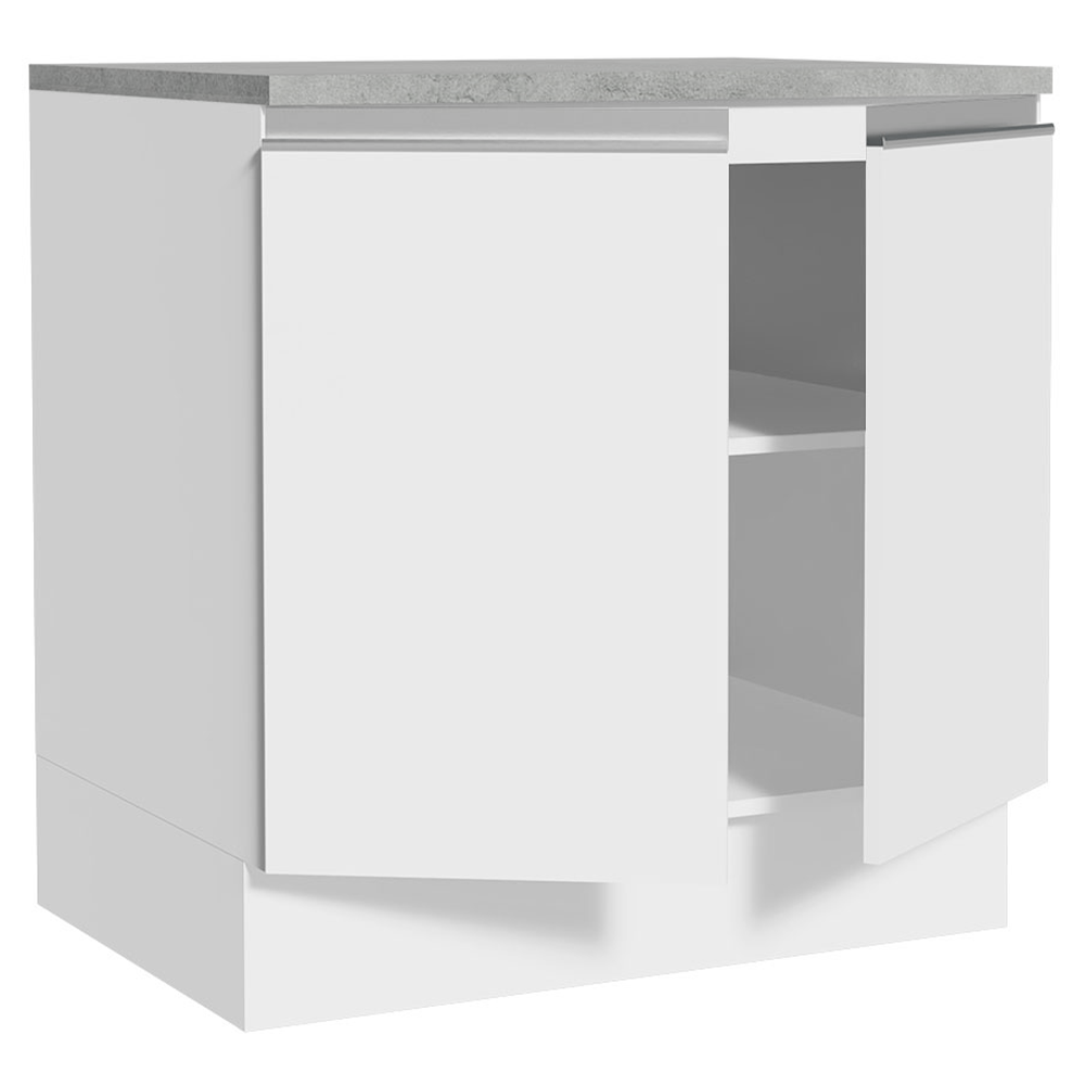 Gabinete Bajo 80 cm 2 Puertas Blanco Glamy
