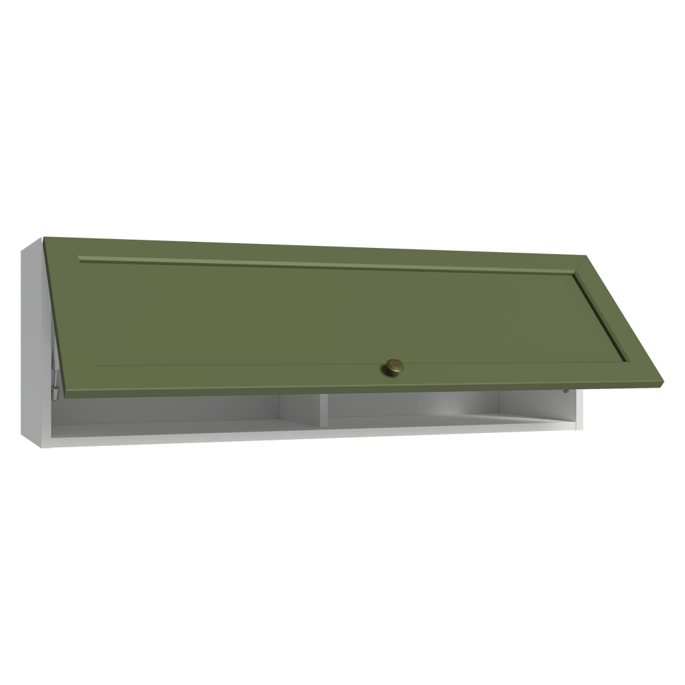 Gabinete Superior 100 cm 1 Puerta Abatible Blanco/Verde Vik Madesa