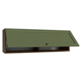Gabinete Superior 100 cm 1 Puerta Abatible Marrón/Verde Vik Madesa