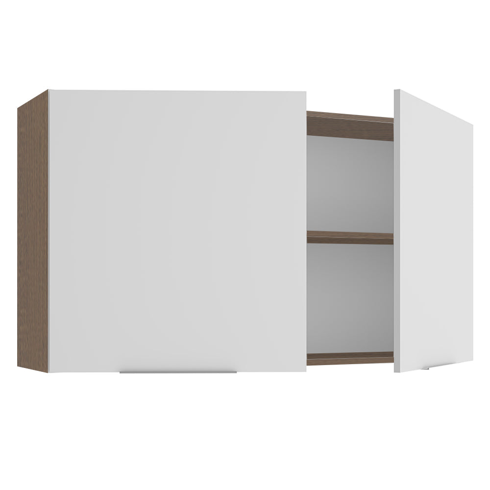 Gabinete Superior 120 cm 2 Puertas Marrón/Blanco Stella Madesa