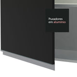 Gabinete Superior 120 cm 2 Puertas Glamy Blanco/Negro