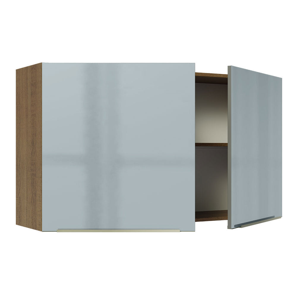 Gabinete Superior 120 cm 2 Puertas Marrón/Gris Lux Madesa
