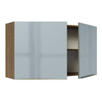 Gabinete Superior 120 cm 2 Puertas Marrón/Gris Lux Madesa