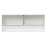 Gabinete Superior 2 Puertas Correderas Vidrio 120cm 1 Nicho Glamy, Lux, Agata y Reims Blanco