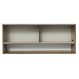 Gabinete Superior 120cm 2 Puertas Corredizas Vidrio Punteado 1 Nicho Marrón para Cocinas Glamy, Lux y Reims Madesa