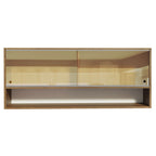 Gabinete Superior 120 cm 2 Puertas Corredizas de Vidrio 1 Nicho Marrón Reims, Glamy, Lux, Stella y Agata Madesa