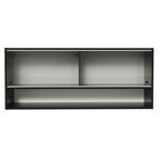 Gabinete Superior 120 cm 2 Puertas Corredizas de Vidrio Esmerilado 1 Nicho Negro Reims Madesa