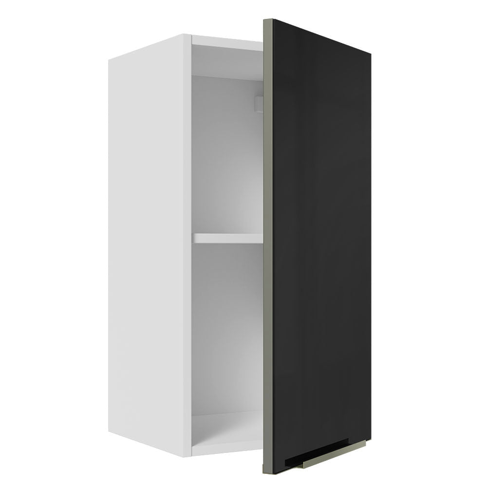 Gabinete Superior 35 cm 1 Puerta Lux Blanco/Negro