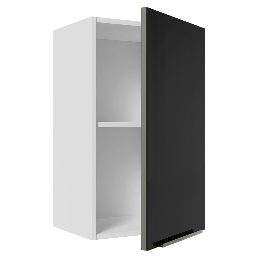 Gabinete Superior 40 cm 1 Puerta Lux Blanco/Negro