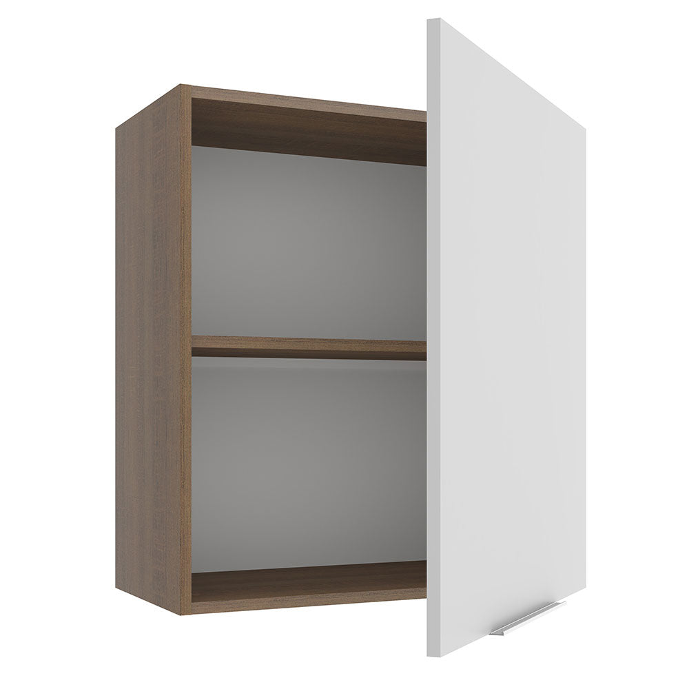 Gabinete Superior 60 cm 1 Puerta Marrón/Blanco Stella Madesa