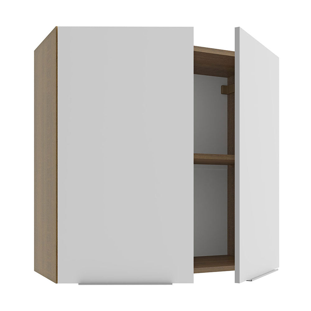 Gabinete Superior 70 cm 2 Puertas Marrón/Blanco Stella Madesa