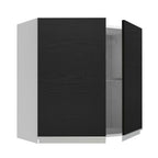Gabinete Superior 70 cm 2 Puertas Blanco/Negro Glamy Madesa